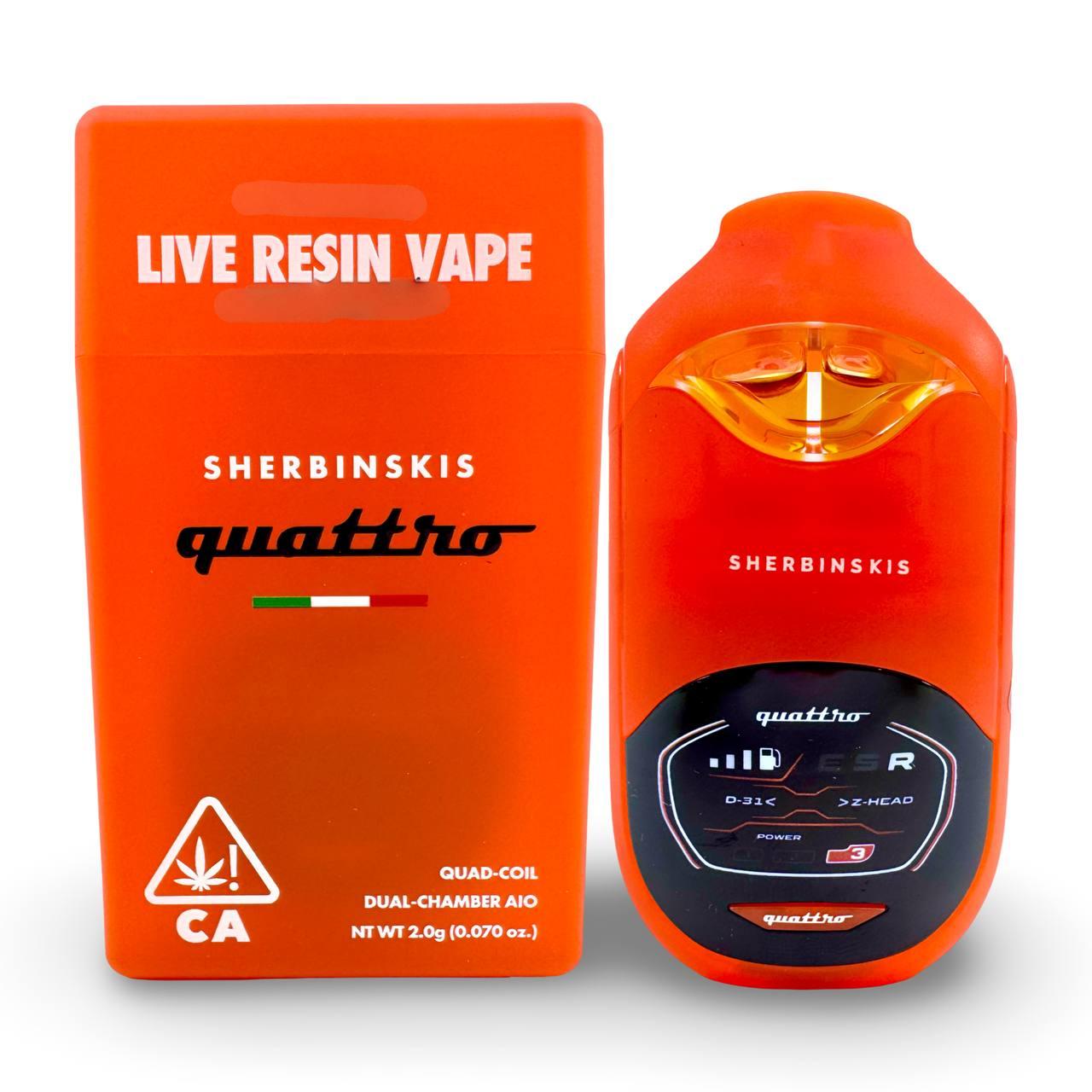 Quattro Live Resin Dual Flavors Disposable Vape | 2g