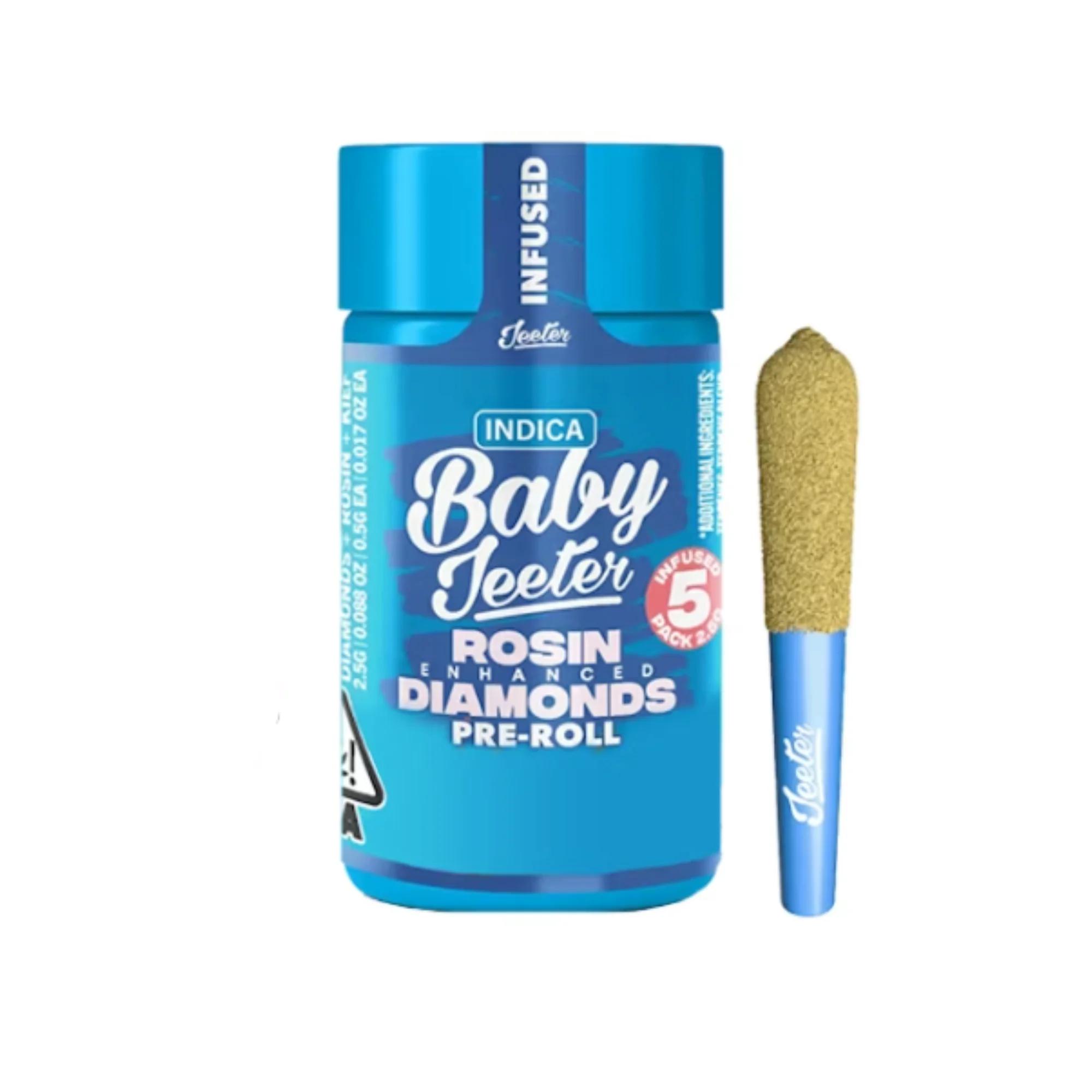 Rosin Diamonds Infused Pre-Rolls | 2.5g | 5 x 0.5g Mini Pre-Rolls