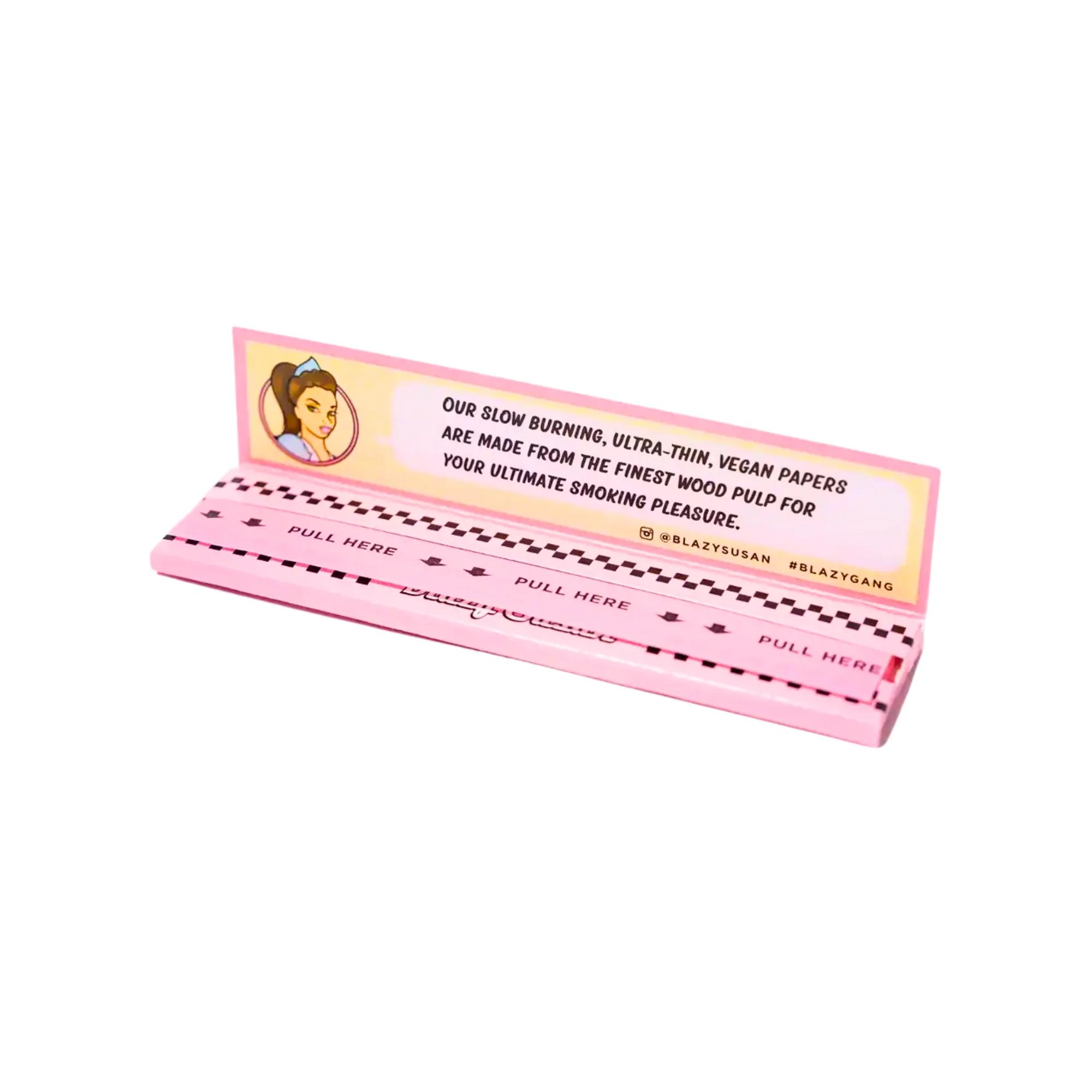 Blazy Susan Pink Rolling Papers | King Size Slim